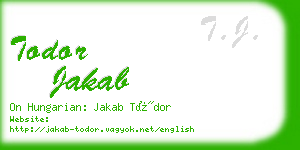 todor jakab business card